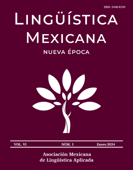 					Ver Vol. 6 Núm. 1 (2024): Lingüística Mexicana. Nueva Época.
				